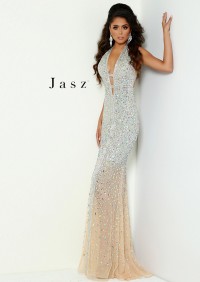 Jasz Couture 6425 Dazzling Halter Gown