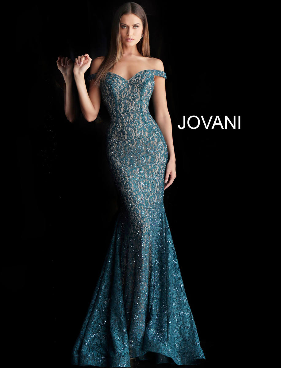 jovani off the shoulder gown