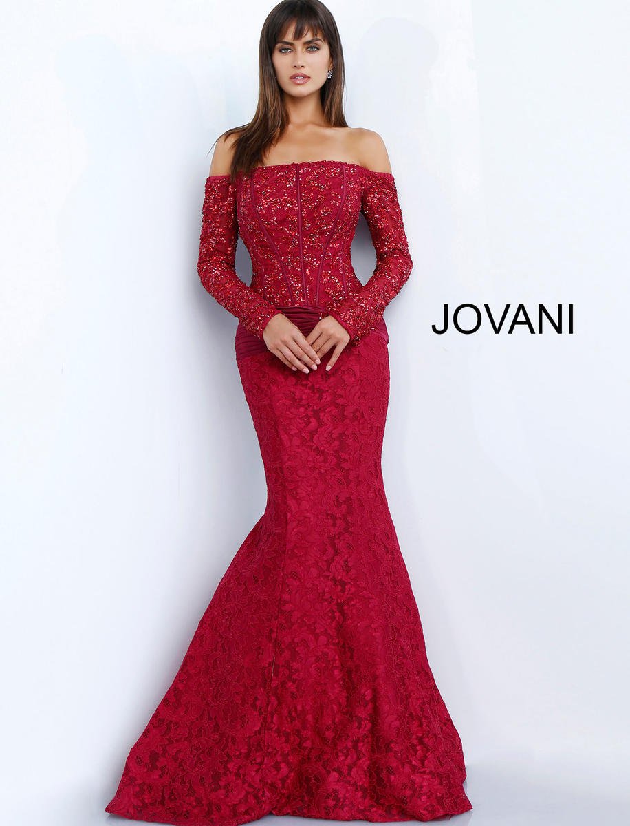 jovani off the shoulder mermaid dress