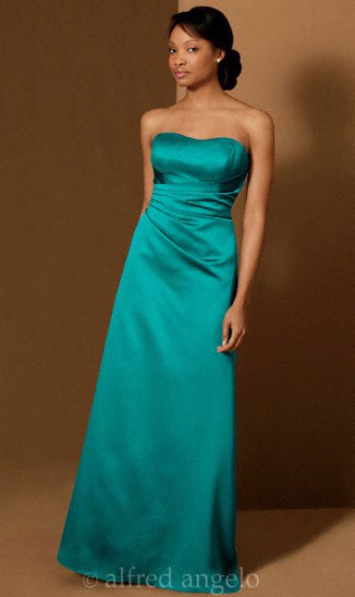 teal satin bridesmaid dresses