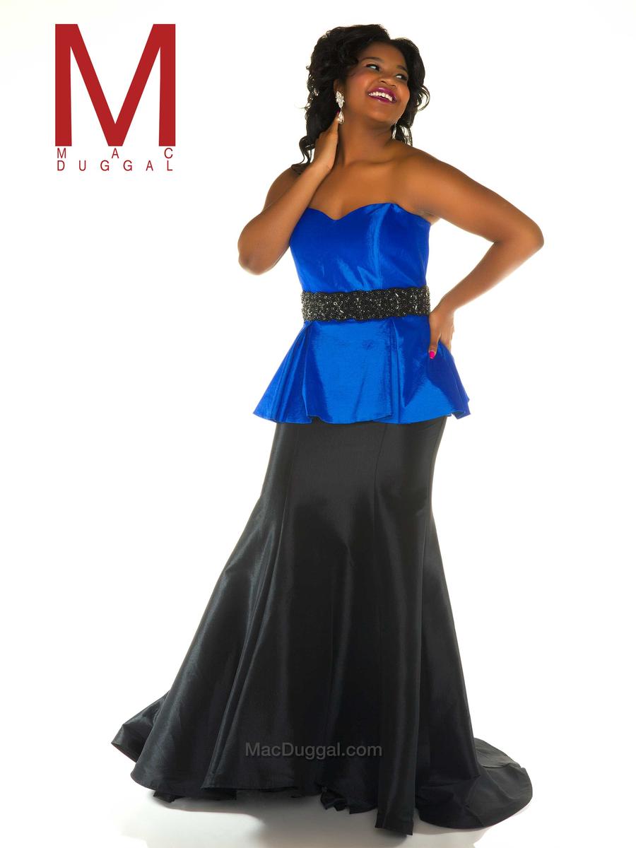 Peplum evening gown plus size online