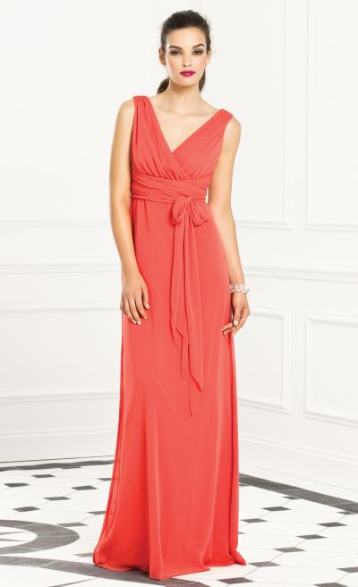 After Six 6662 V Neck Bridesmaid Dress by Dessy: French Novelty