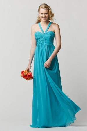 Wtoo 668 Crystal Chiffon Halter Bridesmaid Gown
