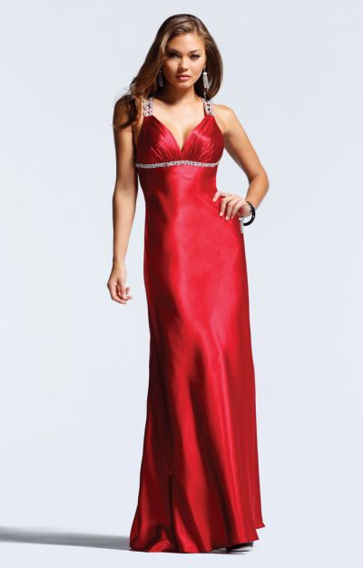 Faviana Prom Dress with Beaded Spider Back 6703: French Novelty
