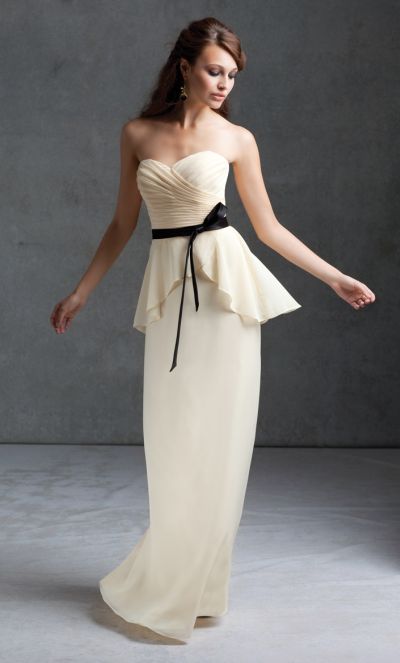 Mori Lee 673 Chiffon Bridesmaid Dress With Peplum French Novelty Mori Lee 673 Chiffon Bridesmaid Dress With Peplum