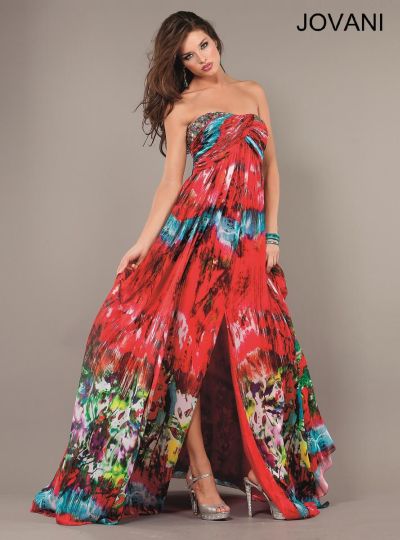 tie dye evening dress