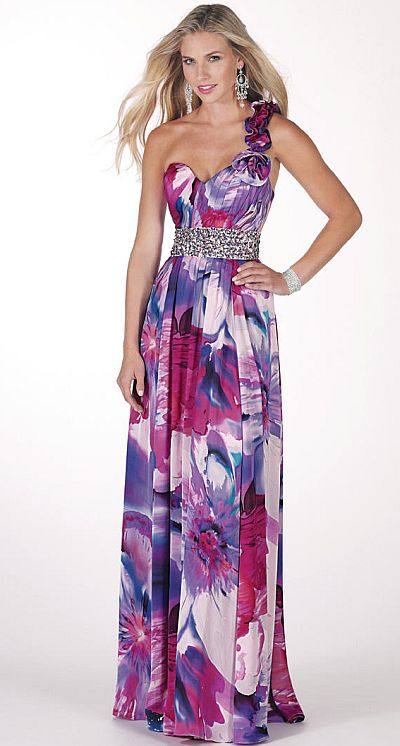 Alyce Paris Large Floral Print Prom Dress 6782 by Alyce Designs: French ...