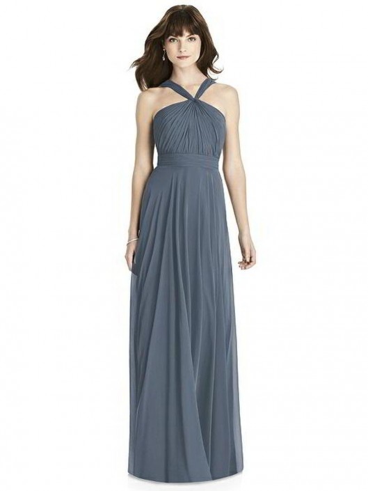 After Six 6783 Halter Twist Bridesmaid Dress French Novelty After Six 6783 Halter Twist Bridesmaid Dress