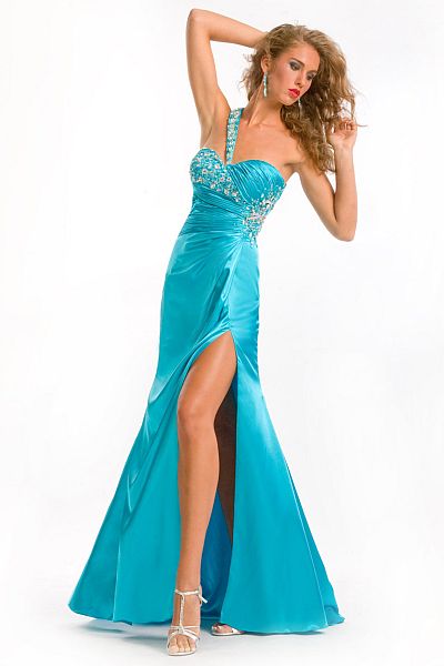 Party Time One Shoulder Satin Charmeuse Slip Prom Dress 6794: French ...