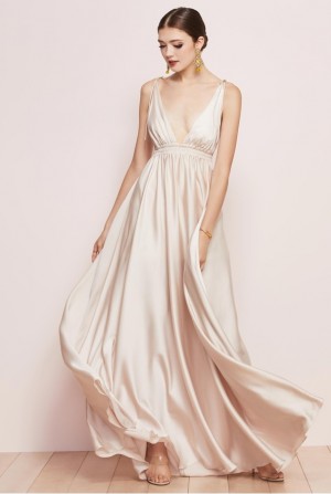 Watters Quentin 6810 Plunging V Bridesmaid Dress
