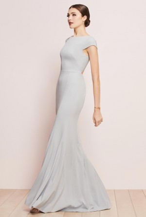Watters Parker 6814 Cap Sleeve Cutout Back Bridesmaid Dress