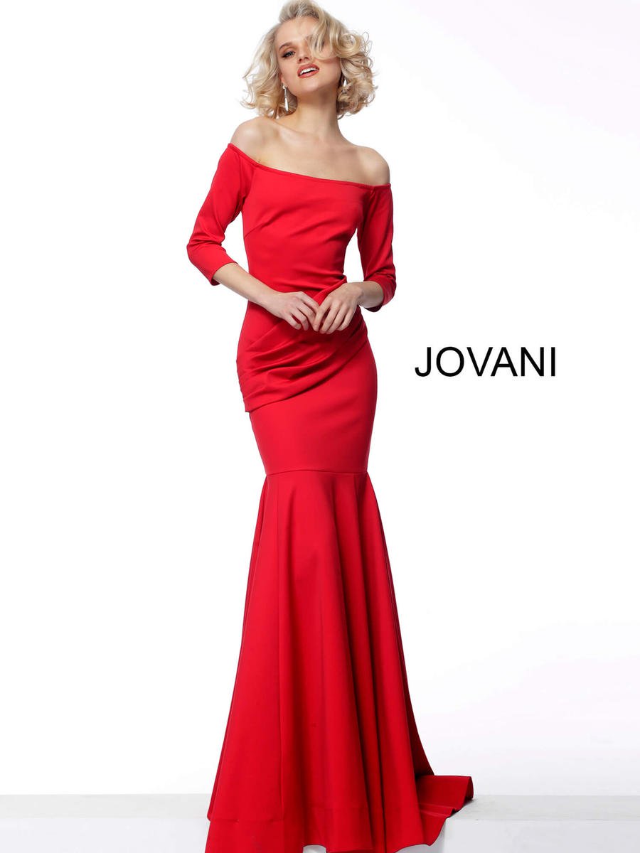 jovani off the shoulder mermaid dress