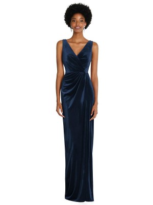 After Six 6861 Gathered Velvet Bridesmaid Dress