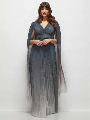 After Six 6896OMB Streamer Sleeve Ombre Bridesmaid Dress