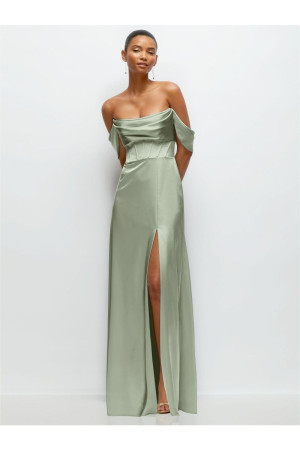 After Six 6898 Draped Neck Bridesmaid Dress