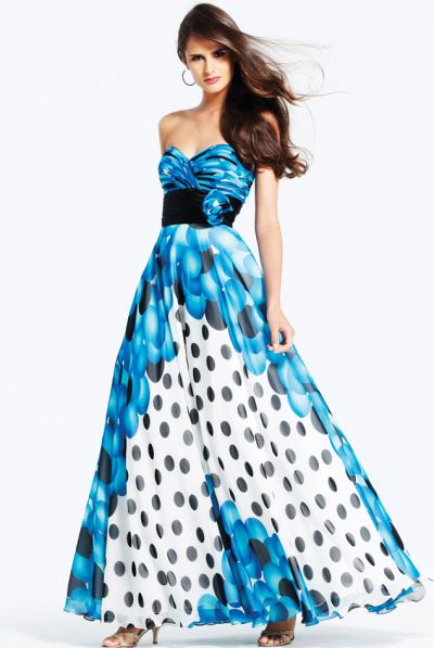 polka dot ball gown