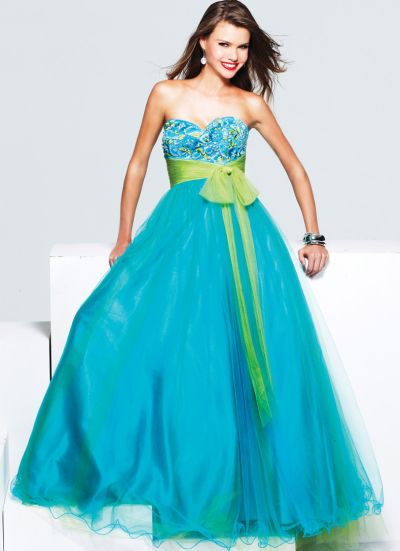 Faviana Tulle Ball Gown Prom Dress 6959: French Novelty