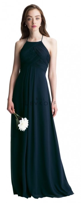 bill levkoff halter bridesmaid dress