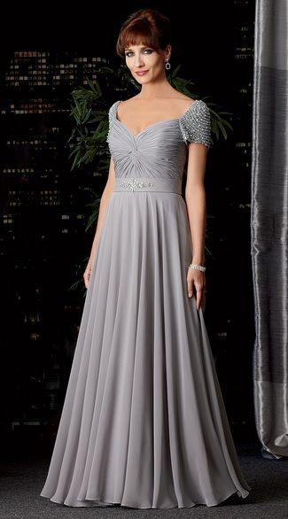Caterina 7002 Jeweled Mother of the Bride Dress: French Novelty