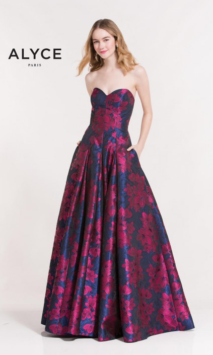 brocade evening dresses