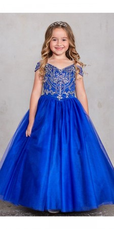 Tip Top 7021 Pageant Girls Off Shoulder Dress