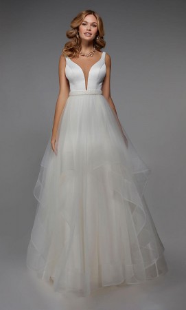Alyce Paris 7022 Sheer Layered Skirt Bridal Gown
