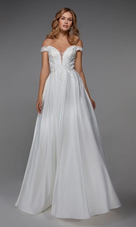Alyce Paris 7034 Of Shoulder Wedding Dress