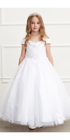 Tip Top 7034 Girls Off Shoulder Pageant Dress