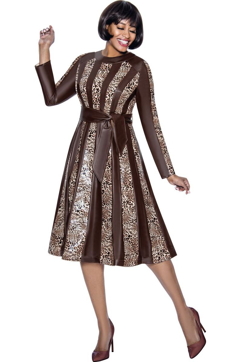 French Novelty Terramina 7035 Eye Catching Animal Print Dress