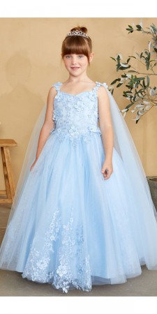 Tip Top 7040 Flower Girls Dress with Cape