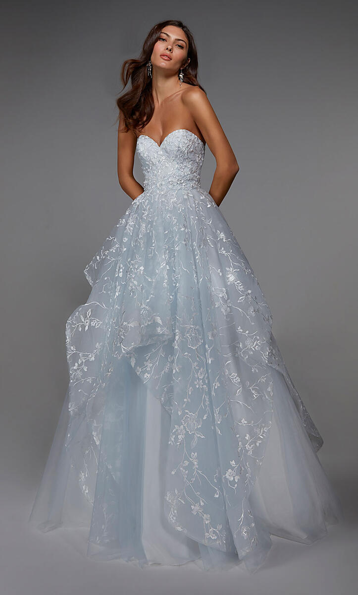 Layered lace wedding sales dress
