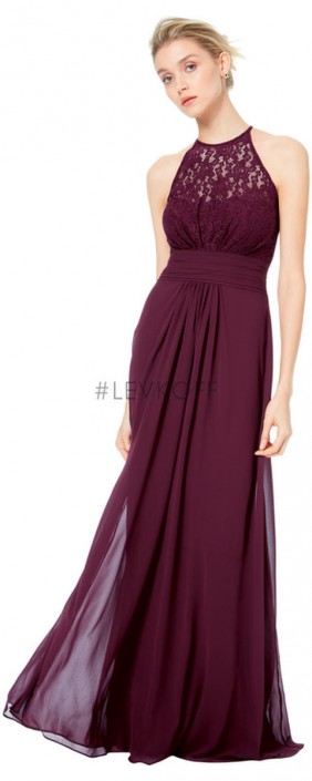 bill levkoff halter bridesmaid dress