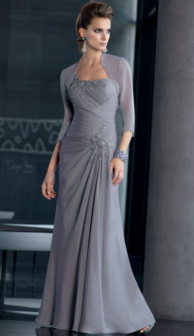 French Novelty: VM Collection One Shoulder Lace Chiffon Mothers