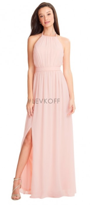 bill levkoff halter bridesmaid dress