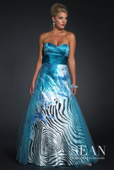 animal print ball gown