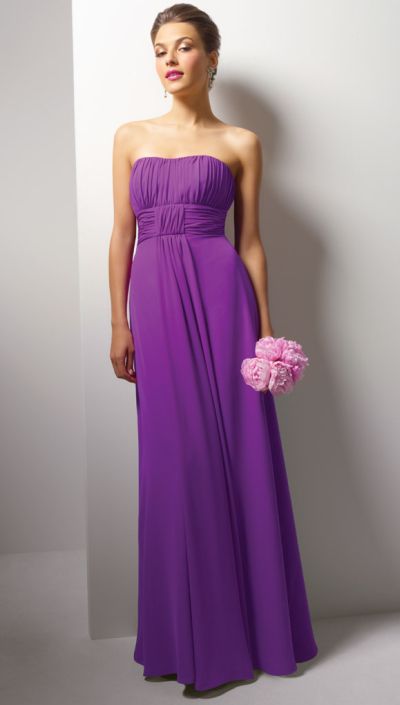 Alfred Angelo Long Chiffon Bridesmaid Dress With Ruching 7093 Alfred Angelo Long Chiffon Bridesmaid Dress With Ruching 7093