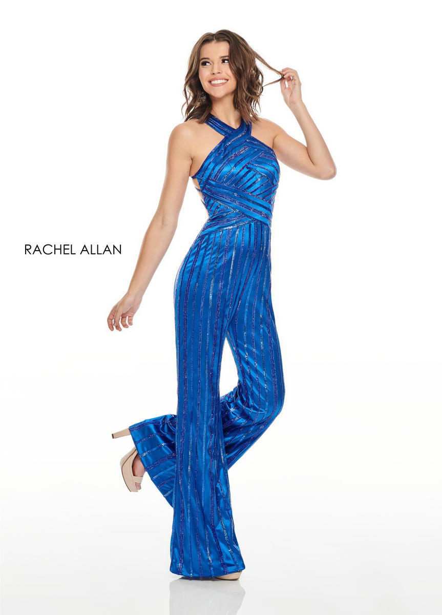 French Novelty Rachel Allan 7098 Beaded Lycra Jumpsuit