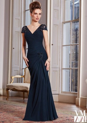 VM Collection 71015 V Neck Mothers Dress