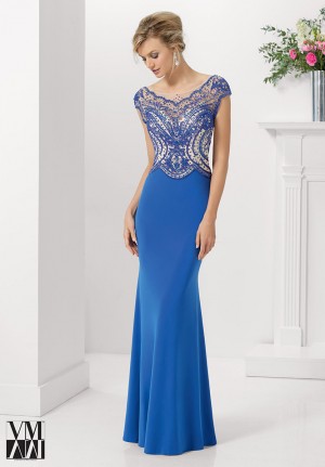 VM Collection 71130 Cap Sleeve Jersey Gown