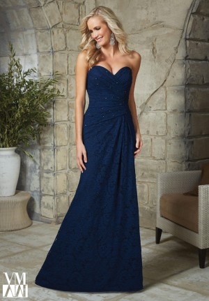 VM Collection 71227 Beaded Lace Formal Dress