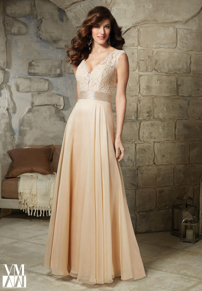VM Collection 71241 Formal Dress with Stole: French Novelty