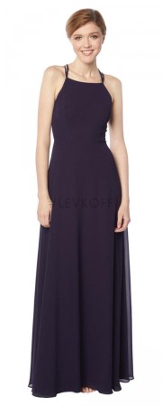 #Levkoff KATHRYN 7127 Unique Lattice Back Bridesmaid Dress