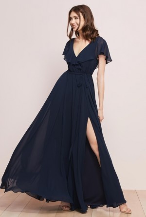 Wtoo Jordi 713 Flutter Sleeve Chiffon Bridesmaid Dress