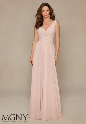 MGNY by Mori Lee 71309 V Neck Evening Gown