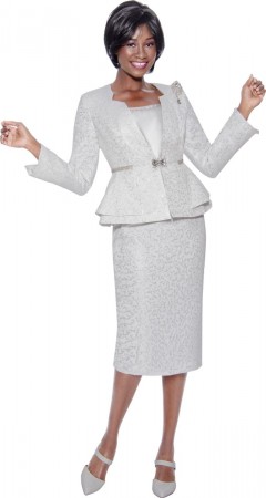Terramina 7133 Ladies Rhinestone Trim Church Suit