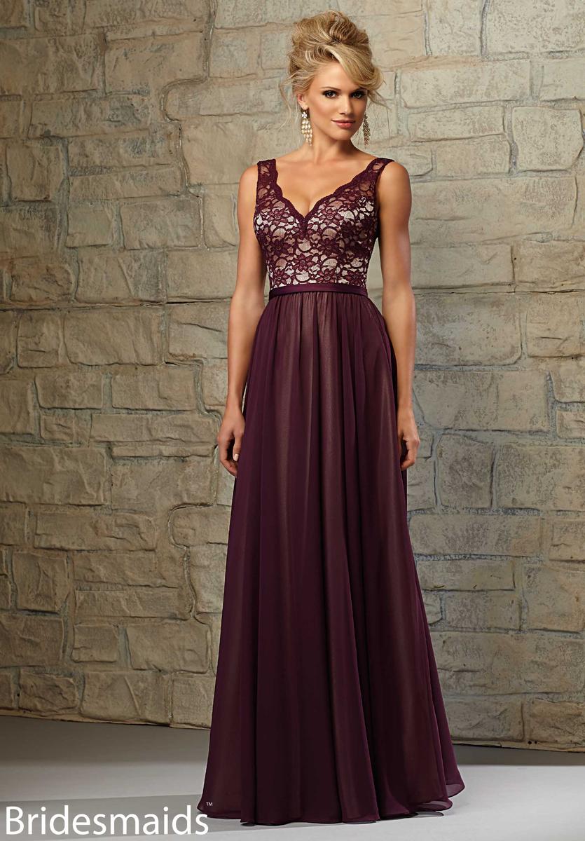mori lee bordeaux bridesmaid dress