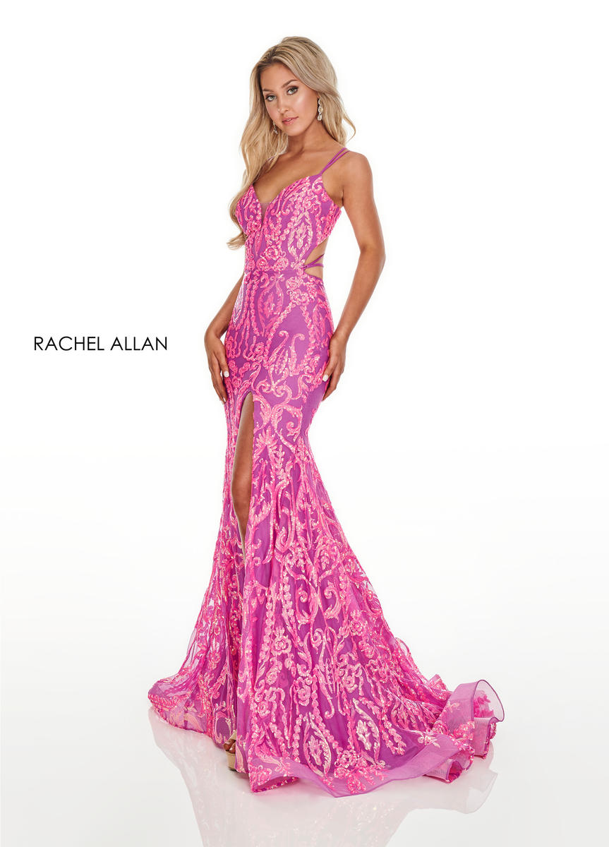 Rachel Allan 7147 Neon Sequin Prom Dress
