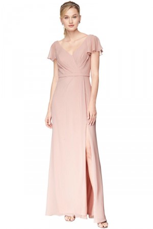 #Levkoff by Bill Levkoff MICAH 7155 Flutter Sleeve Bridesmaid Dress