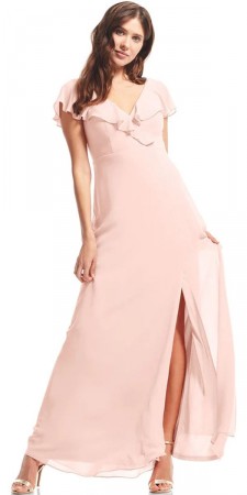 Bill Levkoff MARIAM 7204 Ruffle Neck Bridesmaid Dress