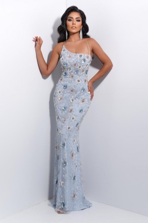 Jasz Couture 7214 Gorgeous Floral Beaded Prom Dress